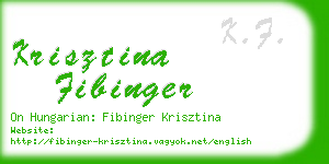 krisztina fibinger business card